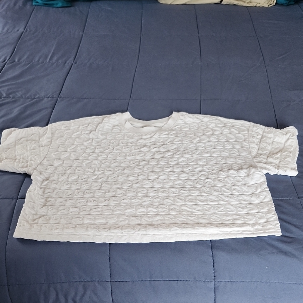 a new day Ribbed White Top